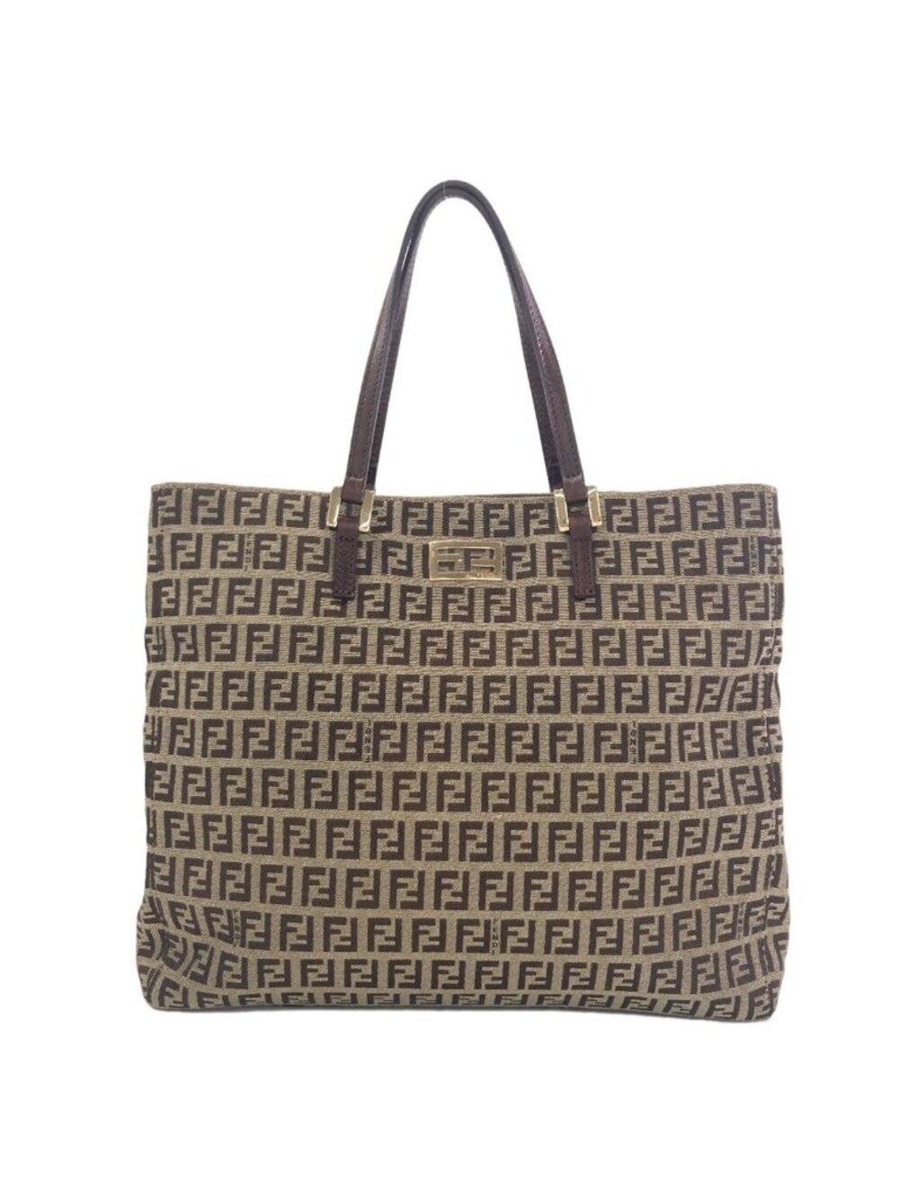Fendi Zucchino Pattern Tote Bag Canvas